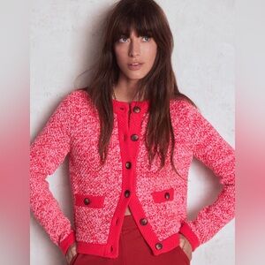Boden Pink Cardigan Sweater